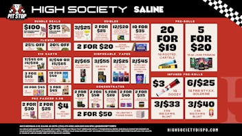 High Society Saline Weekly Deals!!!