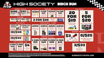 High Society Weed Dispensary Outer Birch Run Weekly Deals!!!