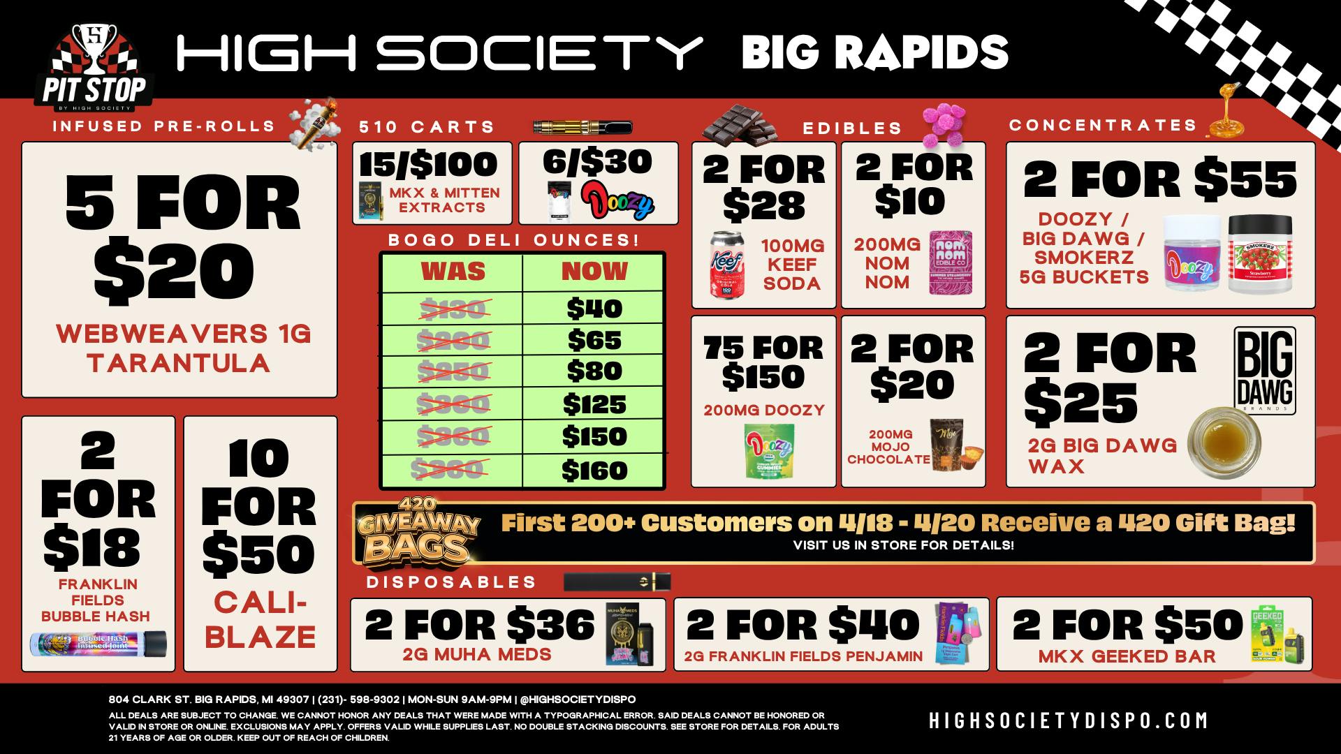 High Society BEST DELI FLOWER PRICING!!