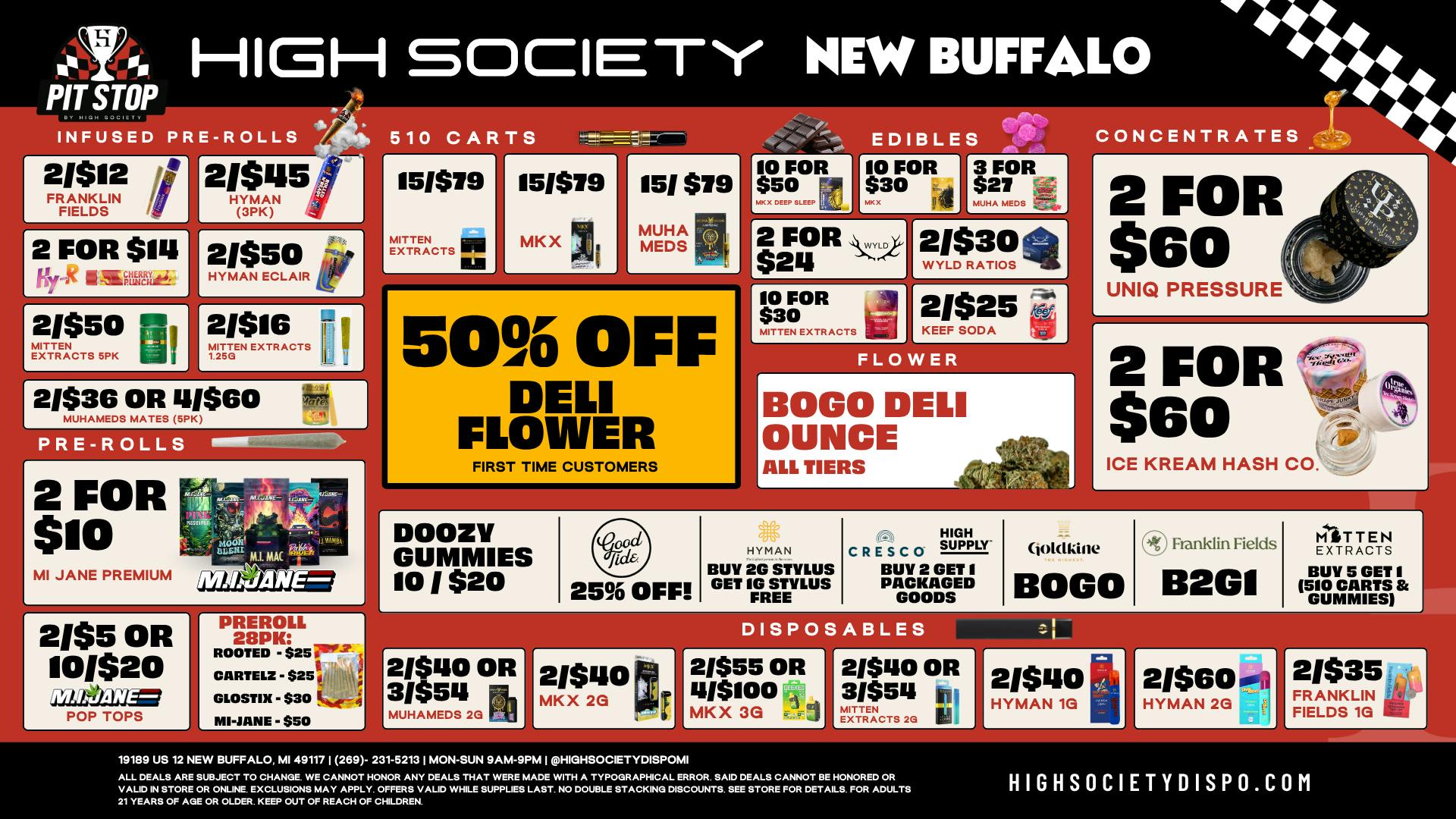 High Society Promo Deals & BOGO Deli Oz!!