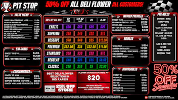 High Society 50% OFF DELI FLOWER! 25% OFF STORE HAPPY HOUR!