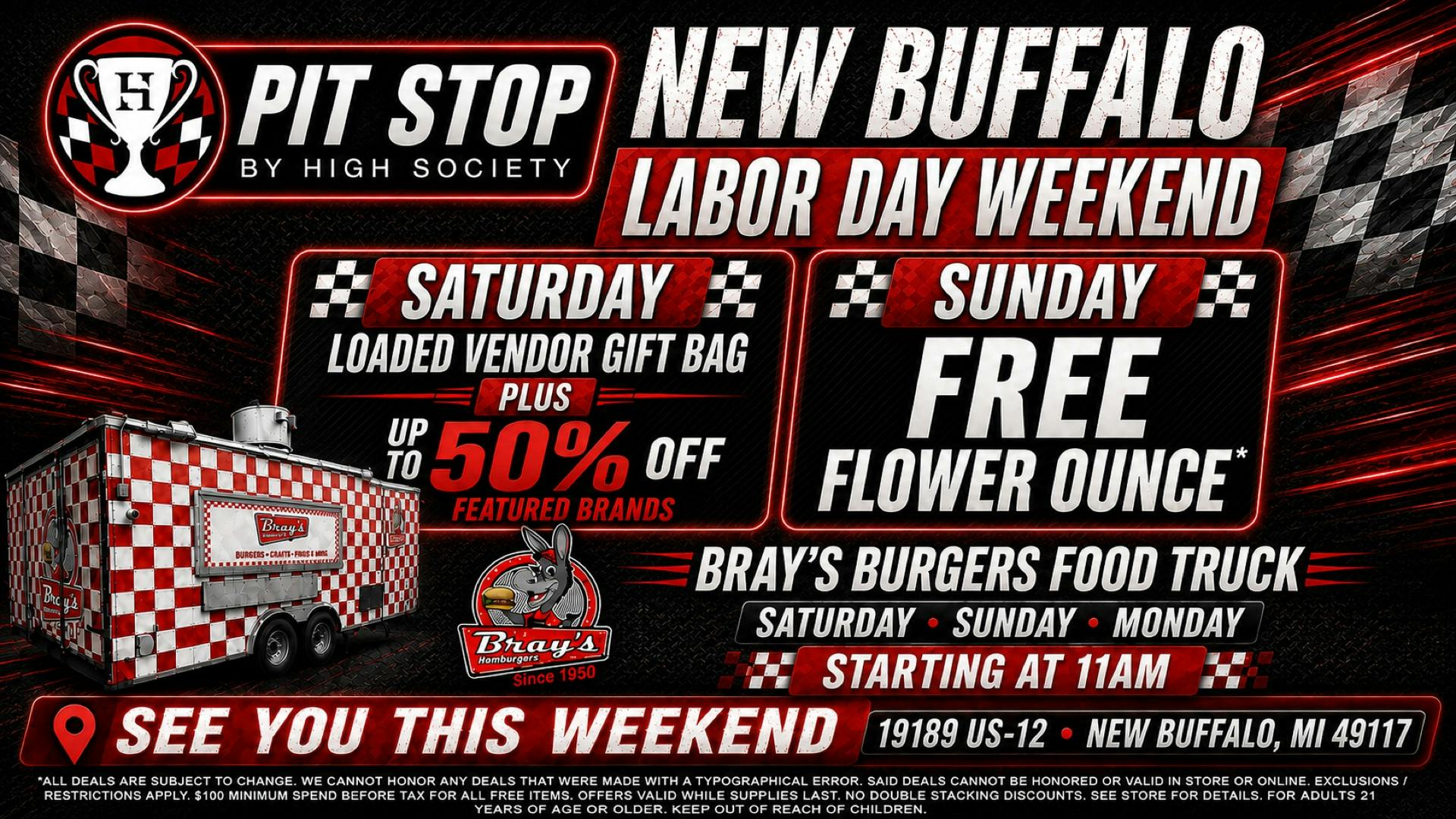 High Society UP TO 50% OFF! LABOR DAY WEEKEND DEALS!