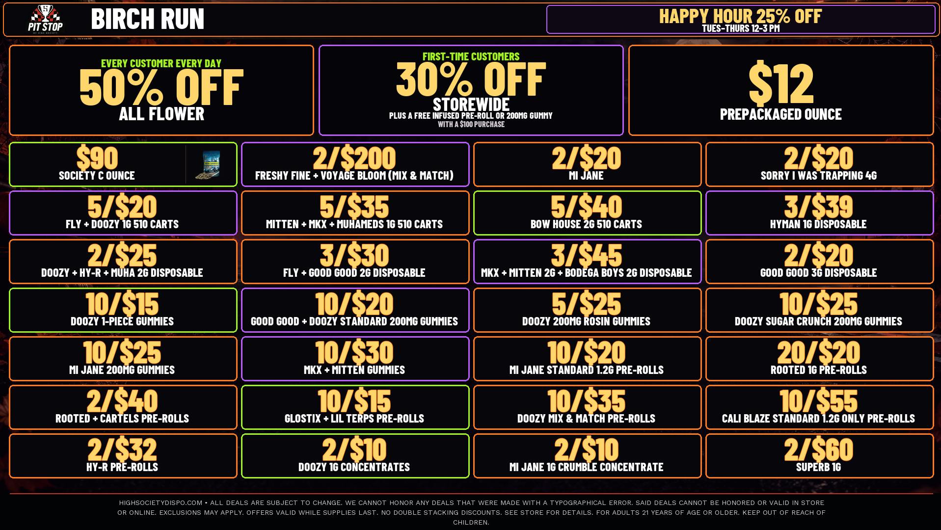 High Society Weed Dispensary Outer Birch Run 🔥🍃PIT-STOP BIRCH RUN OUTLET DEALS⛽💨