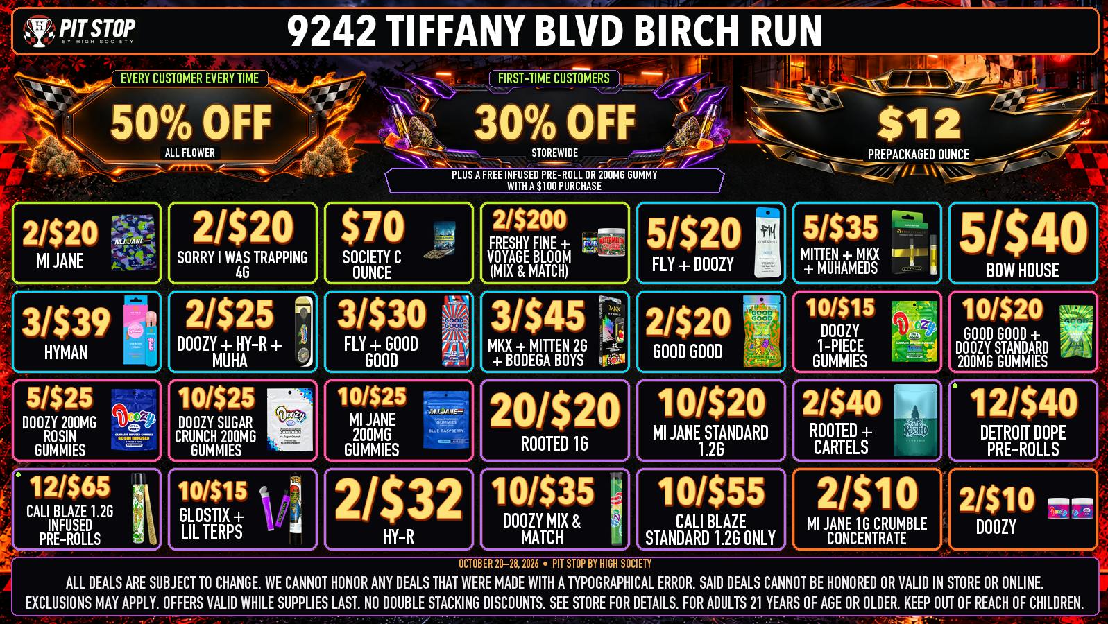 High Society Weed Dispensary Outer Birch Run 🔥🍃PIT-STOP BIRCH RUN OUTLET DEALS⛽💨