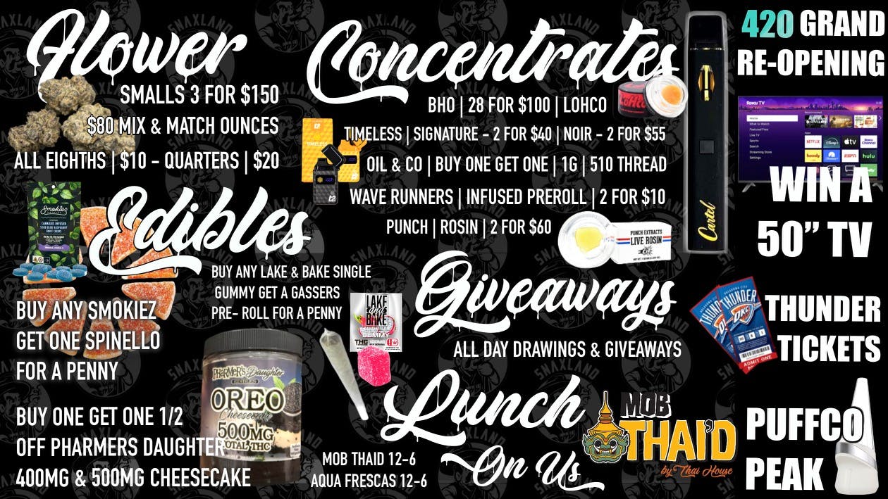 Snaxland Dispensary 420 - LUNCH ON US