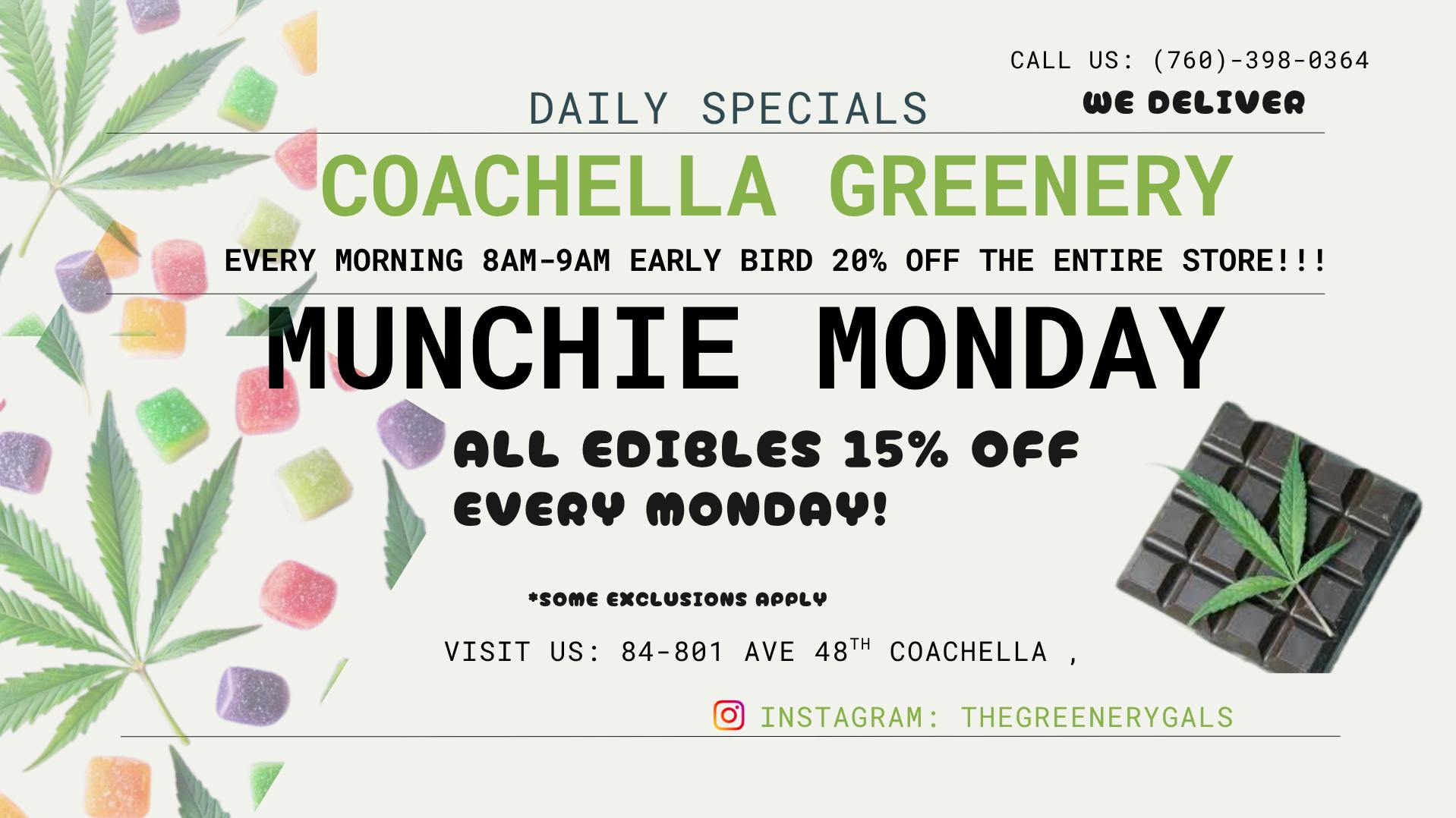 Coachella Greenery Munchie Mondays! 15% off