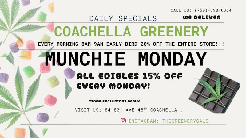 Coachella Greenery Munchie Mondays! 15% off
