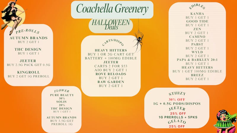 Coachella Greenery October Deals 🍂