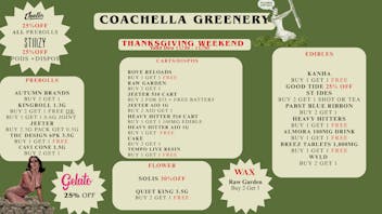 Coachella Greenery Black Friday Deals! Valid 11/26 -11/30