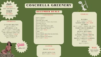 Coachella Greenery December Deals!
