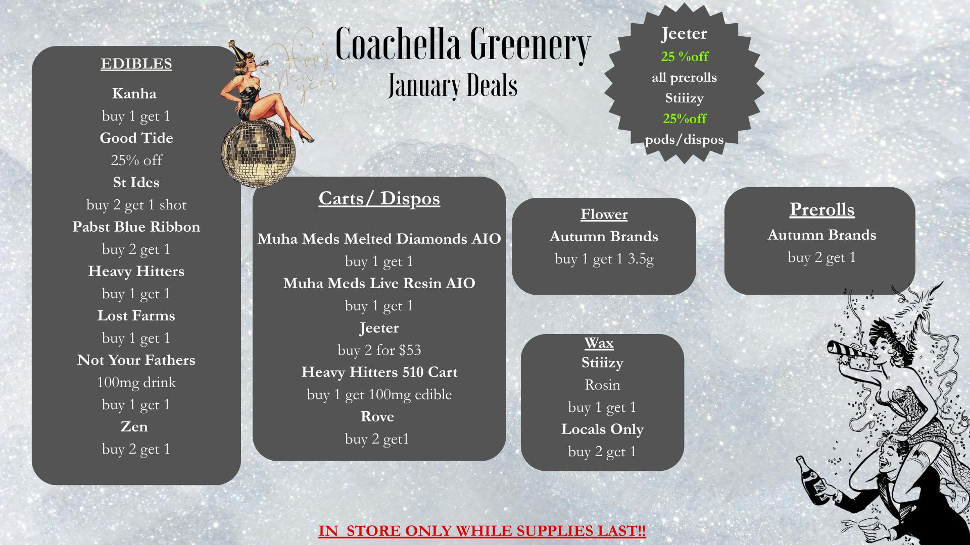Coachella Greenery NEW YEAR, NEW DEALS 🍾
