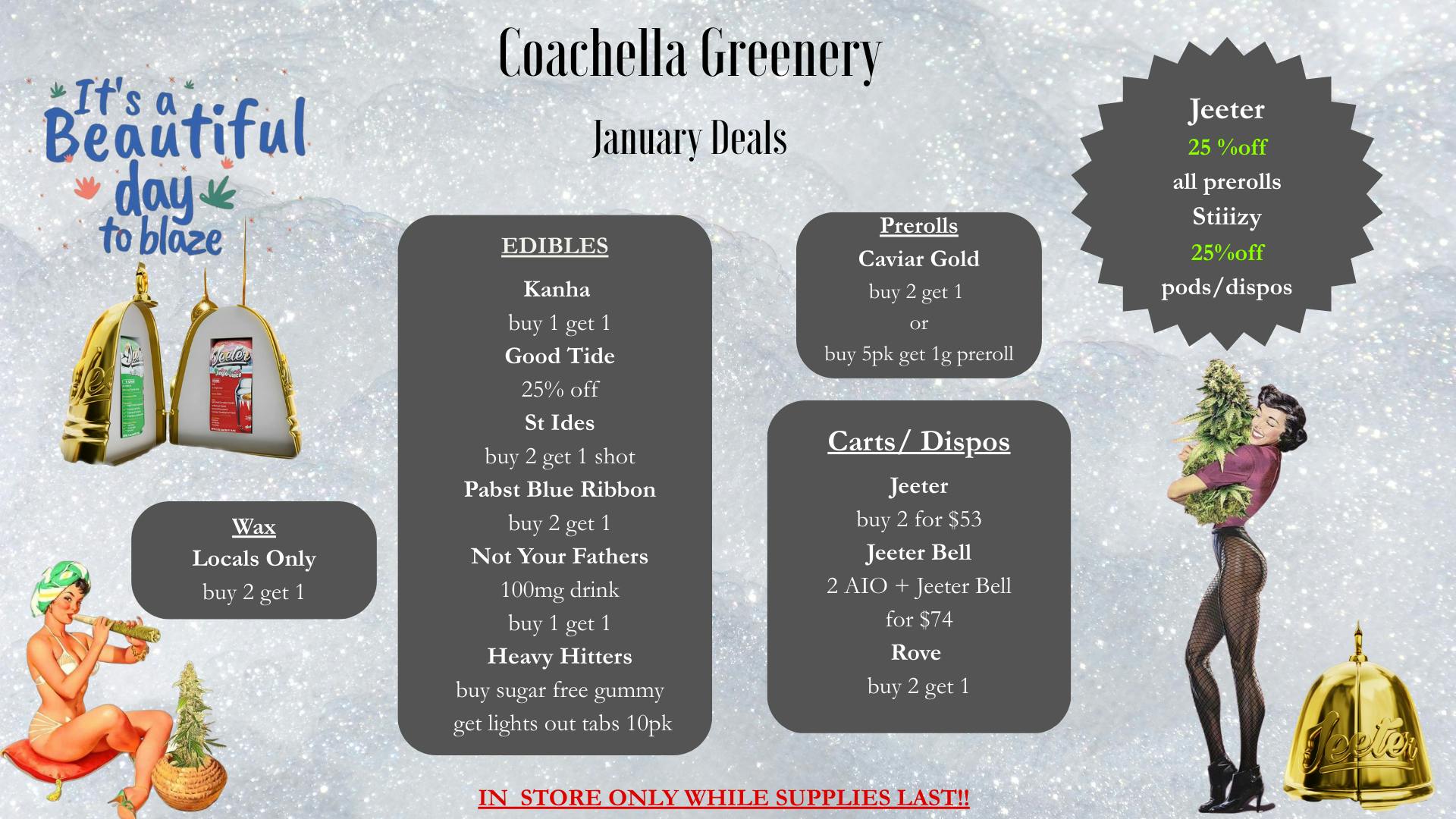 Coachella Greenery NEW YEAR, NEW DEALS 🍾