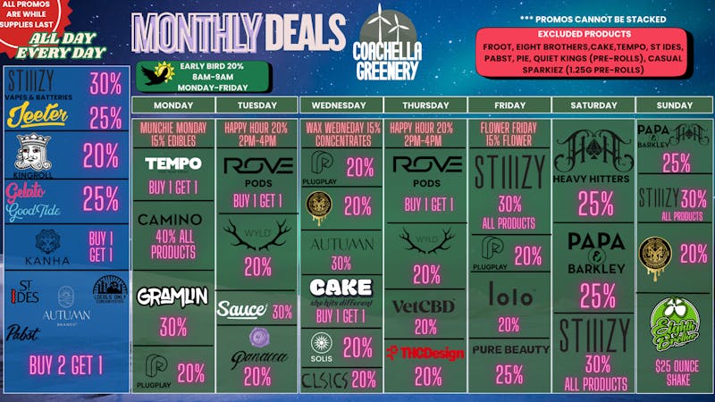 Coachella Greenery NEW YEAR, CRAZY DEALS !!!!!!!