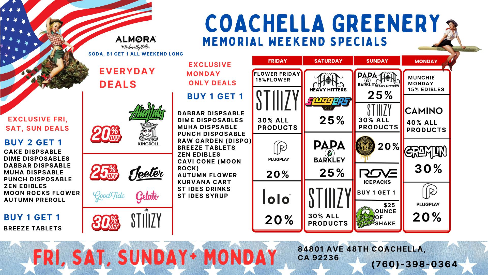 Coachella Greenery Memorial Day Sale
