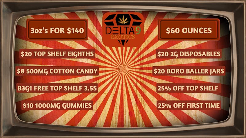 Delta 9 Exotics 🥳3OZ/$140🥳 CRAZY GOOD PRICES