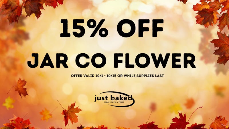 Just Baked 15% Off Jar Co Flower