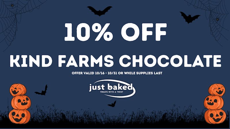 Just Baked 10% Off Kind Farms Chocolate