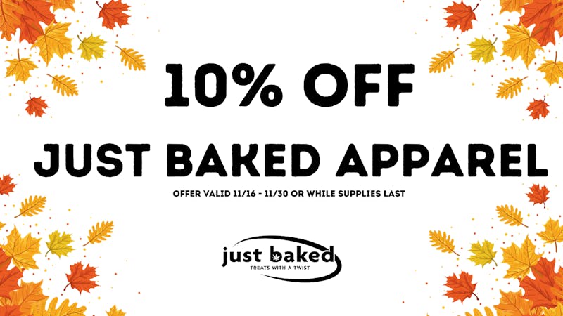 Just Baked 10% Off Just Baked Apparel