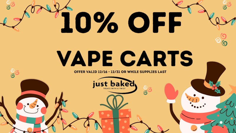 Just Baked 10% Off Vape Carts