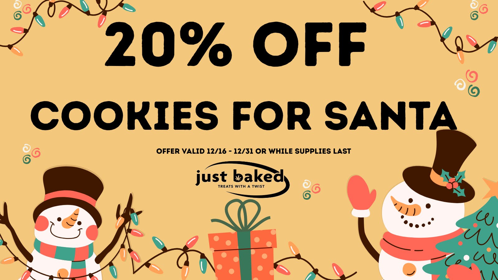 Just Baked 20% Off Cookies For Santa