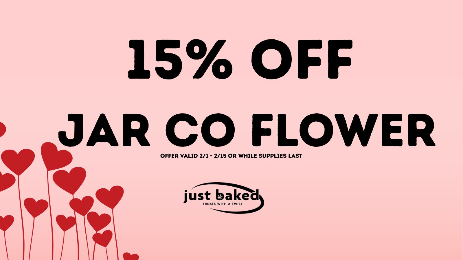Just Baked 15% Off Jar Co Flower