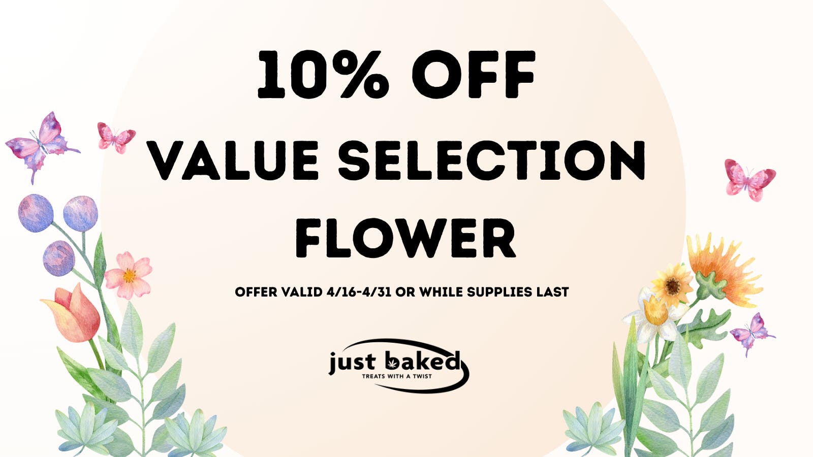 Just Baked 10% Off Value Selection