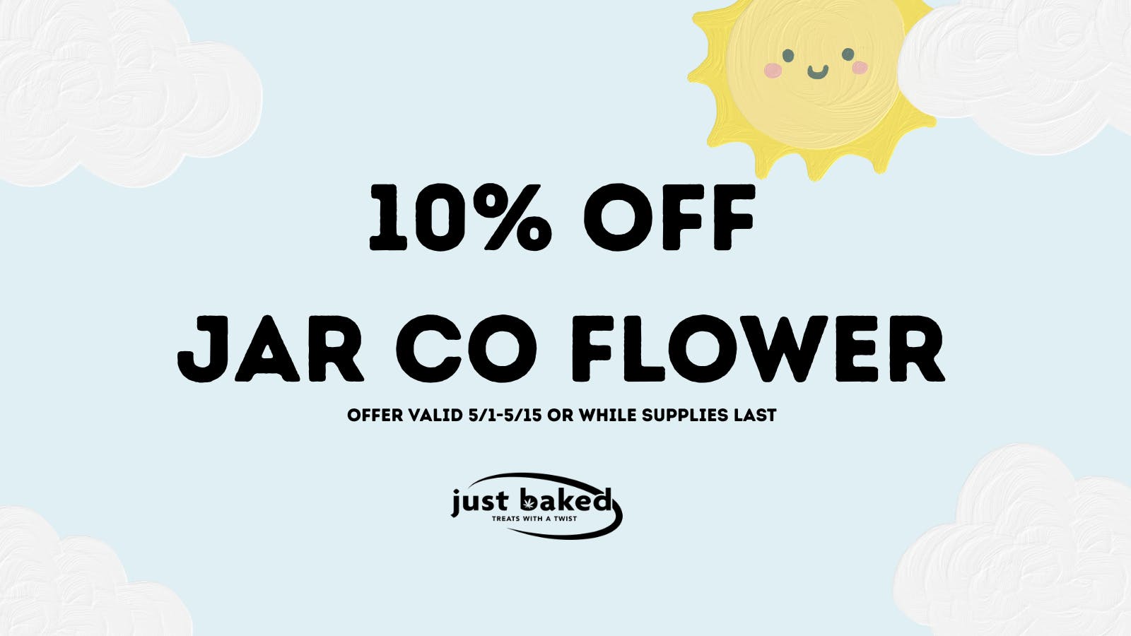 Just Baked 10% Off Jar Co Flower