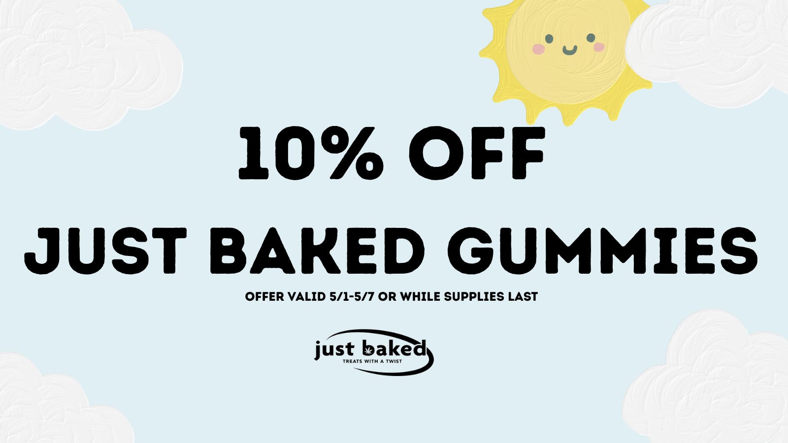 Just Baked 10% Off Just Baked Gummies