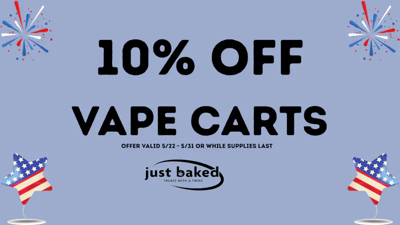 Just Baked 10% Off Vape Carts