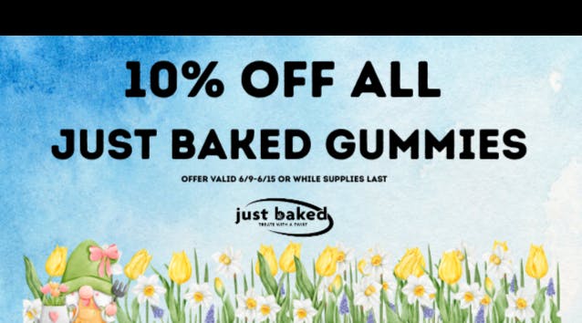 Just Baked 10% Off Just Baked Gummies