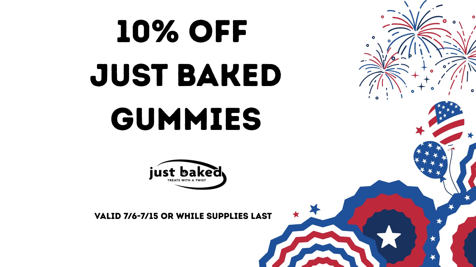 Just Baked 10% Off Just Baked Gummies