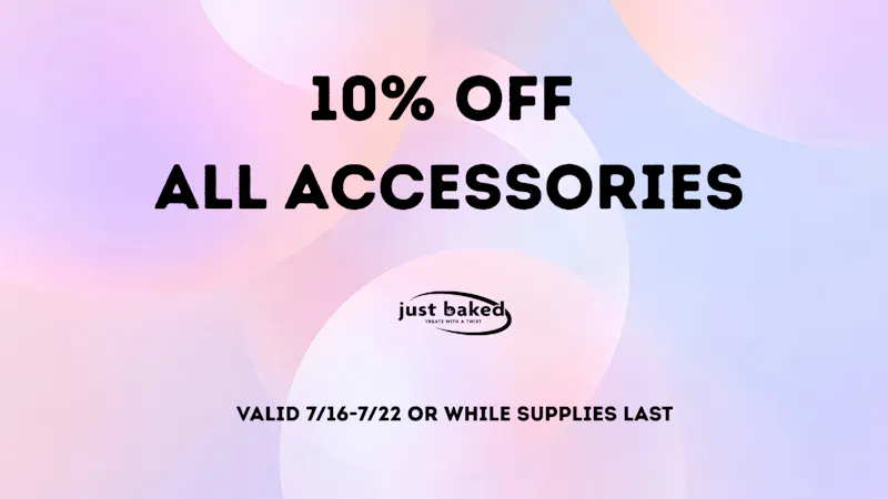 Just Baked 10% Off All Accessories