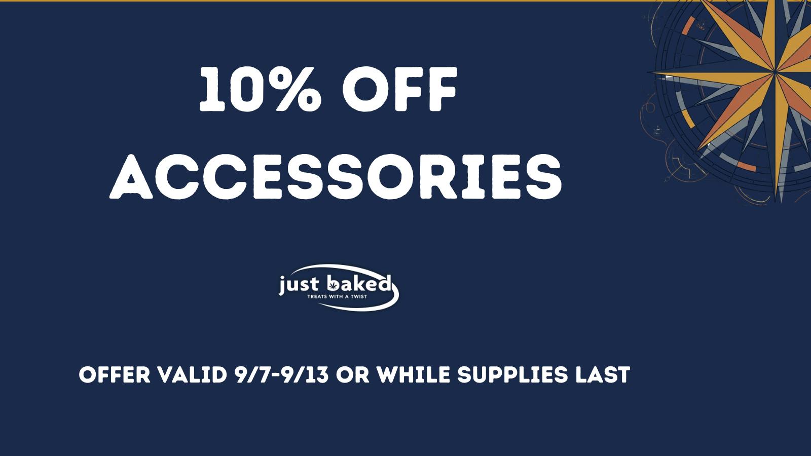 Just Baked 10% Off Accessories
