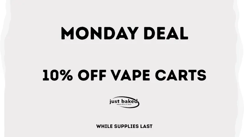 Just Baked 10% Off Vape Carts