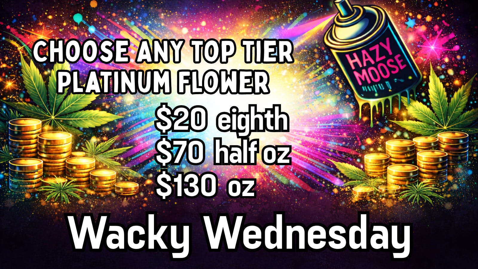 Hazy Moose Wacky Wednesdays - PLATINUM FLOWER