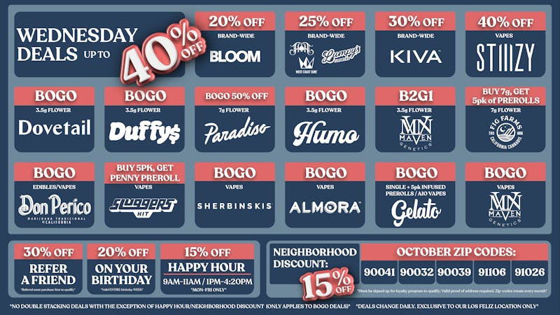 Nela Rd | Highland Park CRAZY WEDNESDAY DEALS!!!