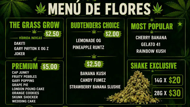 The Grass - San Juan The Grass Dispensary Menu