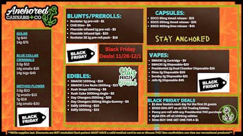 Anchored Cannabis Company - Newcastle Black Friday is coming! $1 Doorbusters 11/28-11/2
