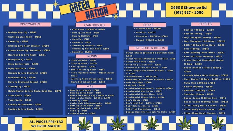 Green Nation #1 😎2g INJOY 3/$50😎