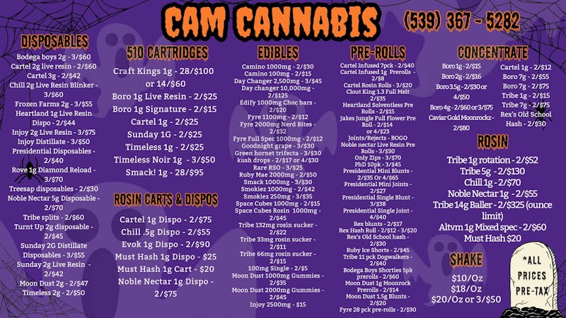 CAM Cannabis 👻CHILL 2g Live Resin Blinker 3/$60👻