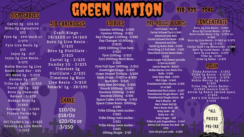 Green Nation - Claremore 👻Bodega Boys 2g Dual Flavor Disposable 3/$60👻