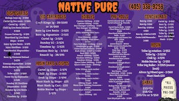 Native Pure 👻CHILL 2g Live Resin Blinker 3/$60👻