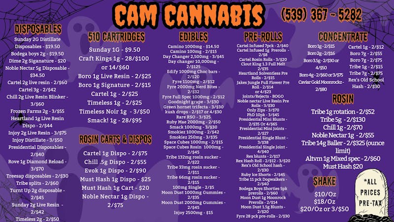 CAM Cannabis 👻Fyre 1100mg Edibles 2/$12👻