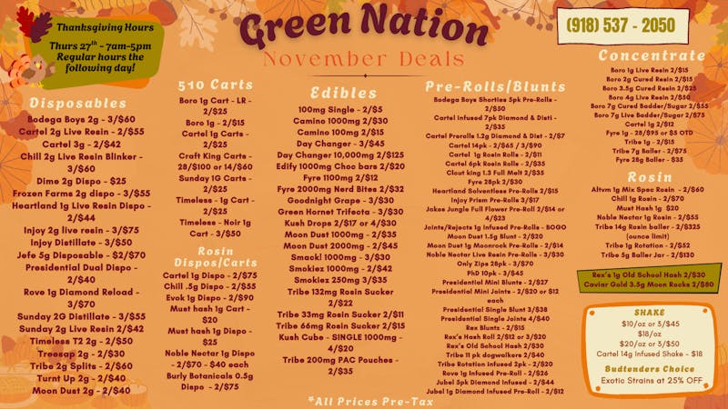 Green Nation #1 🍁2G INJOY 3/$50🍁