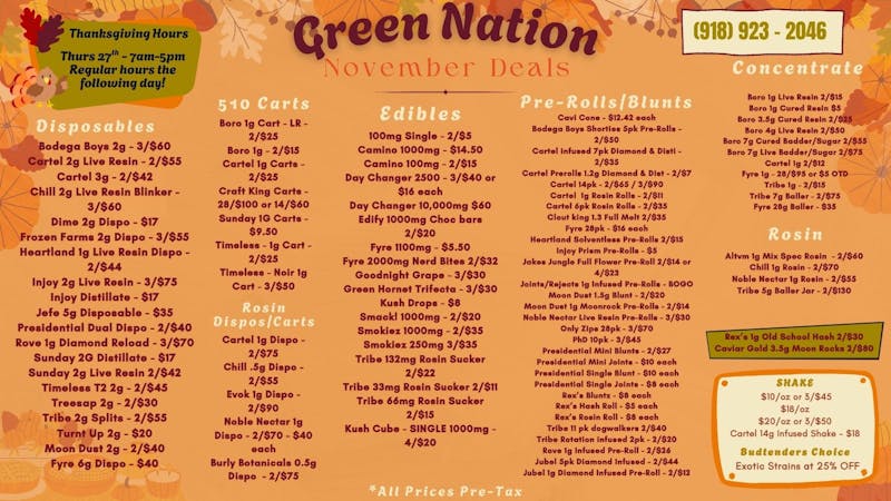 Green Nation - Claremore 🍁2g INJOY Disposable $17🍁