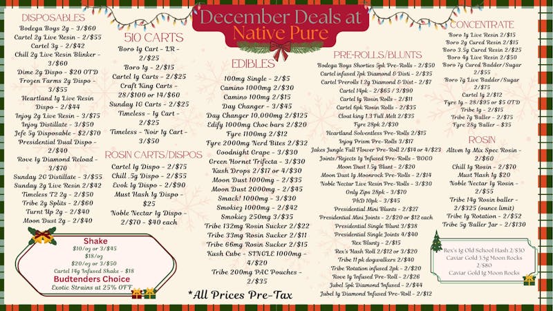 Native Pure 🎄Fyre 28g Baller Jar $35🎄