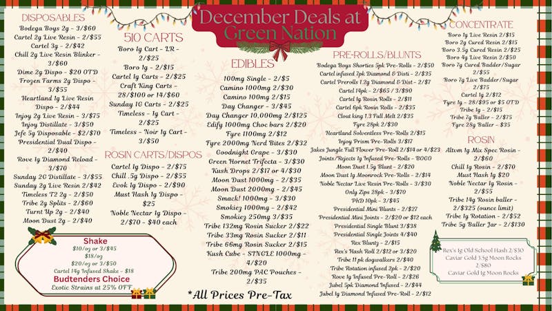 Green Nation #1 🎄Fyre 28g Baller Jar $35🎄