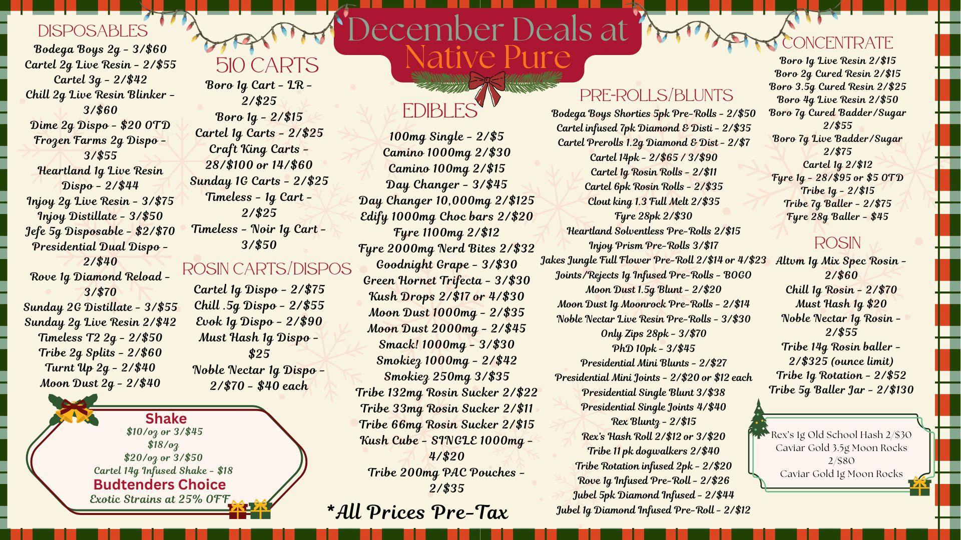 Native Pure 🎄Fyre 28g Baller Jar $45🎄