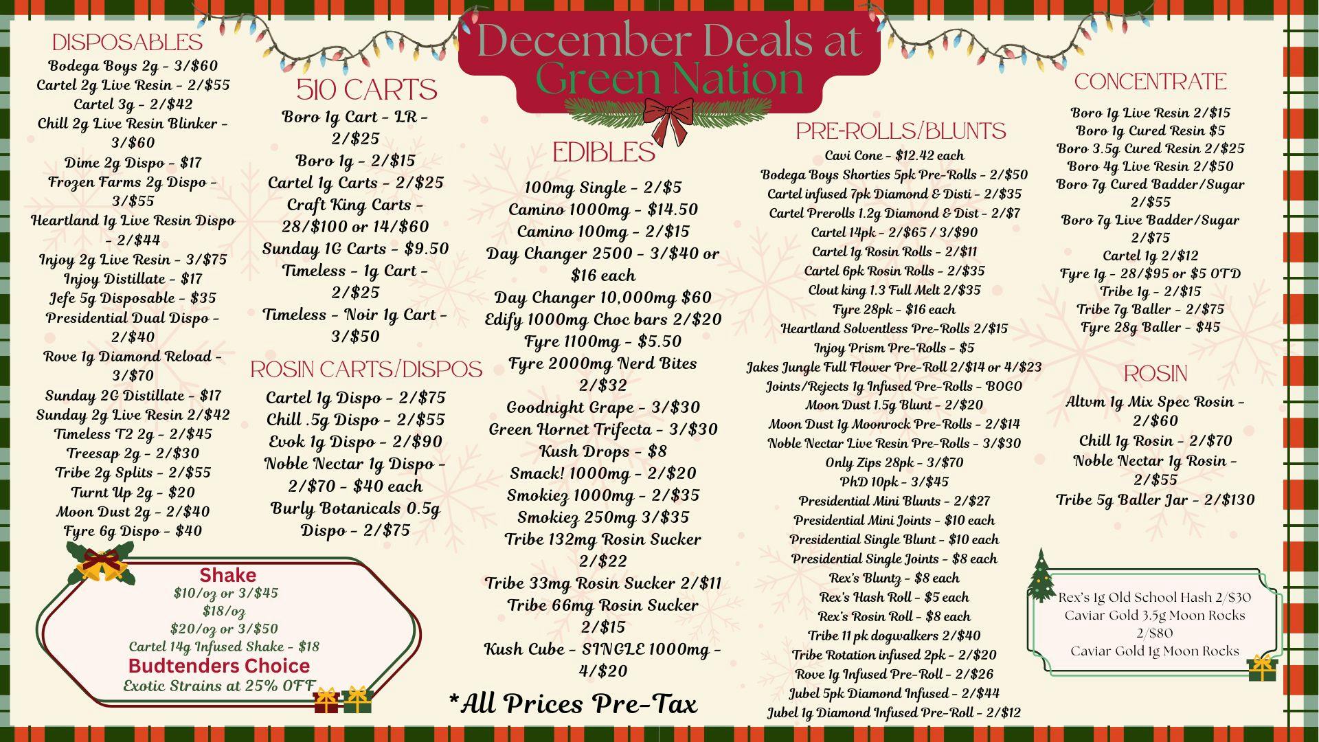 Green Nation - Claremore 🎄Fyre 28g Baller Jar $45🎄