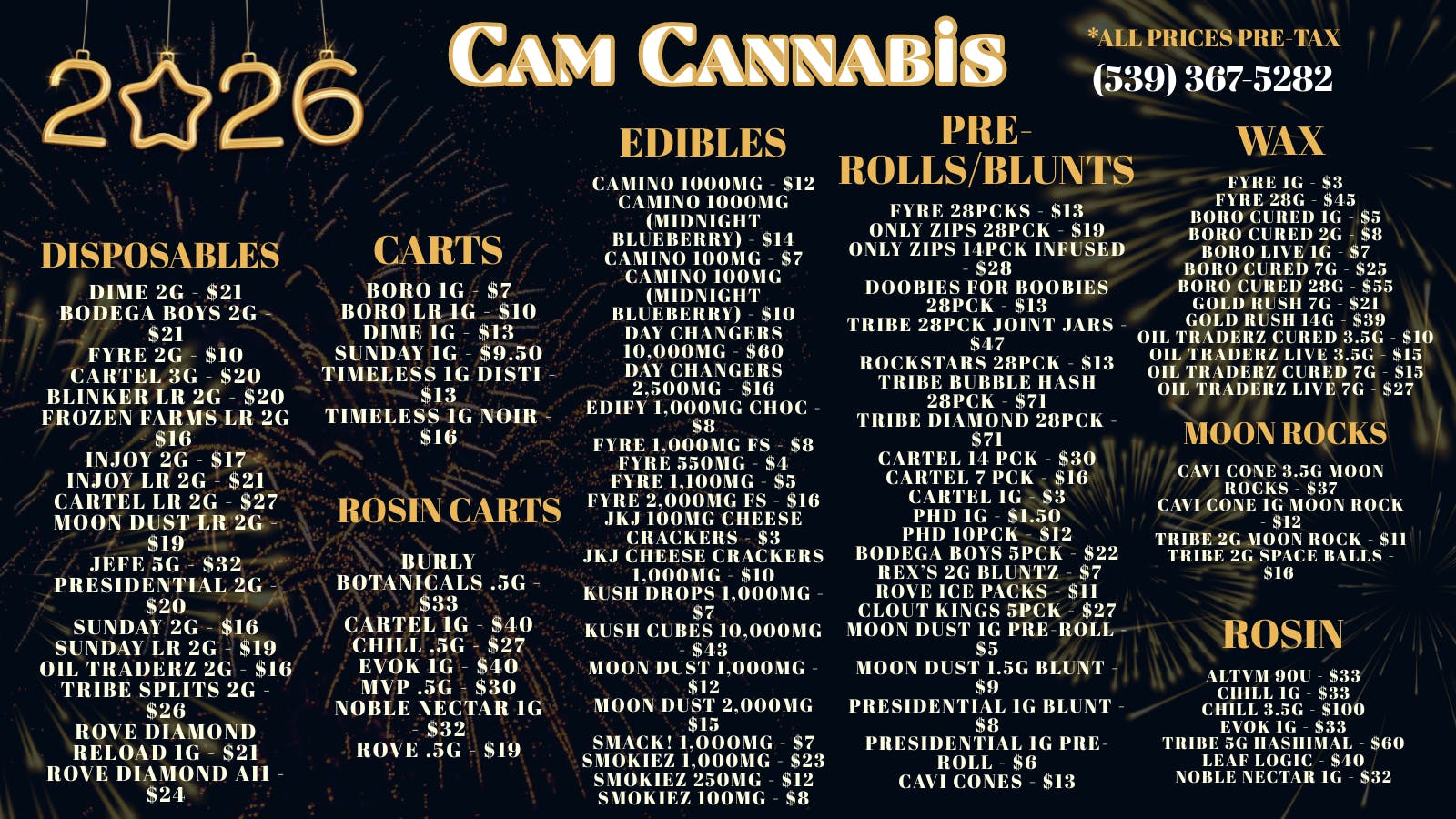 CAM Cannabis 💥💥💥UP TO 40% OFF THE ENTIRE STORE💥💥💥